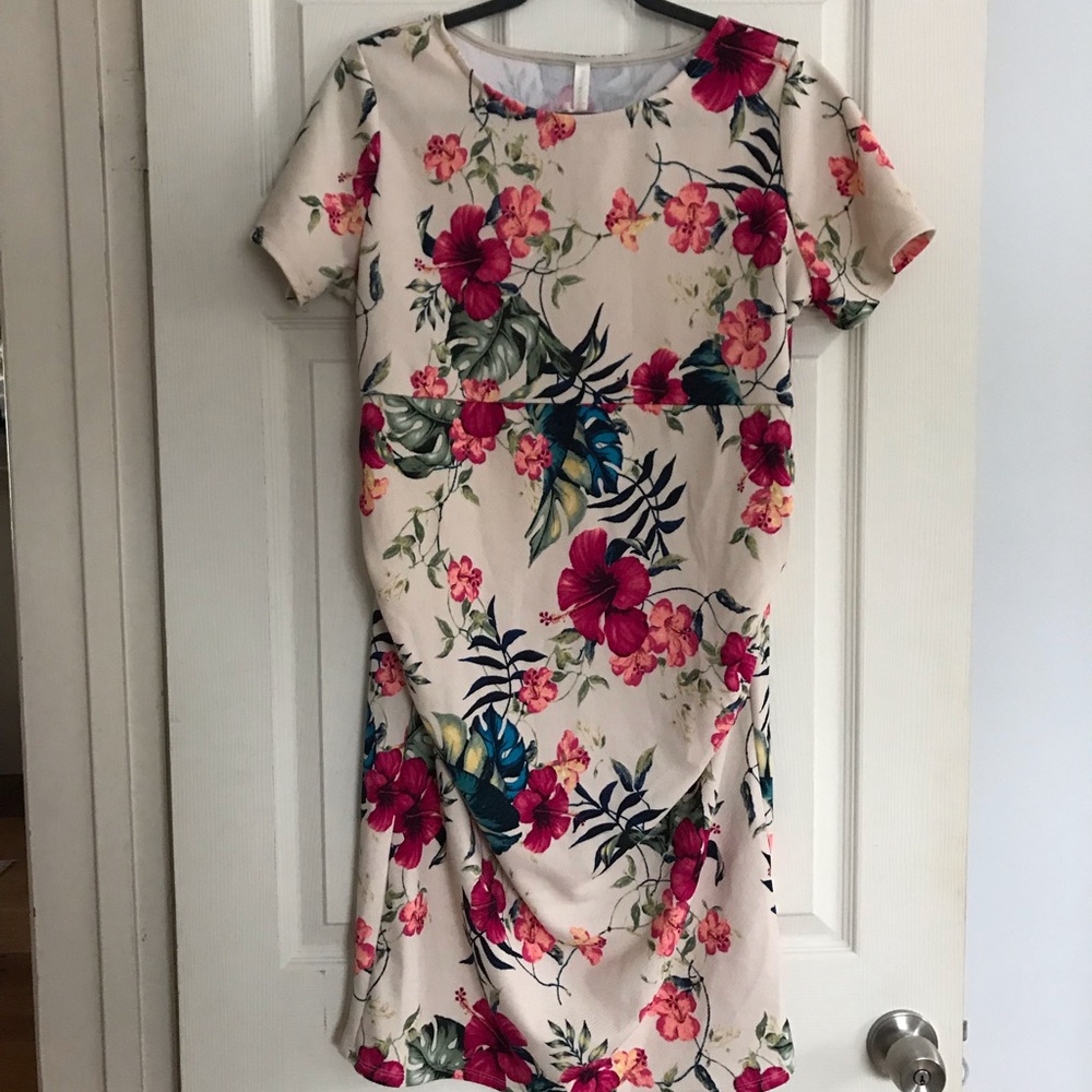 Pink blush maternity dress